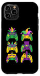 Coque pour iPhone 11 Pro Mardi Gras Manette de Jeu Vidéo Jester Chapeau Gamers Enfants