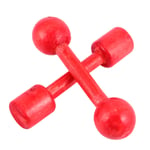 Abaodam 6pcs Hand Grip Dumbbell Wooden Fitness Dumbbell Portable Weight Lifting Dumbbell Gymnastic Equipment Props for Kids Gym Home (Red)