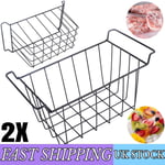 2x Freezer Wire Baskets Kitchen Storage Organizer For Chest and Upright Freezer