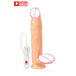 Gode Vibromasseur XXL réaliste The Power 31 x 6 cm Sextoy - Captain red