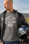 Hybris STP Oil Treatment Distressed T-Shirt (HeatherGrey,M)