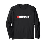 LOVE RUSSIA, Minimalist Aesthetic, Like Heart Russia Long Sleeve T-Shirt