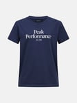 Peak Performance Junior Original Tee - Unisex - Blå - 130