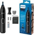 Philips Series NT5650/16 5000 Battery-Operated Nose, Ear and Eyebrow Trimmer, of