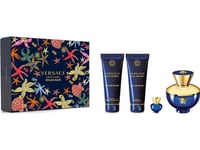 Versace Pour Femme Dylan Blue Eau De Parfum Spray 100 Ml + Eau De Parfum Miniatyr 5 Ml + Duschgel 100 Ml + Body Lotion 100 Ml