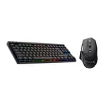 Logitech G G502 X LIGHTSPEED Souris Gaming Sans Fil avec boutons optiques-mécaniques hybrides LIGHTFORCE, Logitech G G515 LIGHTSPEED TKL profilé Clavier gaming sans fil, Clavier Français AZERTY-Noir