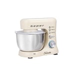 BEPER BP.200 Planetary Kneader,Stand mixer,Power 1000W, 4.5L Stainless Steel Container for Kneading, Mixing and Whipping in Snow,Cream