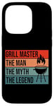 iPhone 14 Pro BBQ Smoker Grill Master The Man Myth Legend Retro Vintage Case