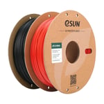 Amélioré PLA Mat Filament 1.75mm,Imprimante 3D Filament PLA Matte,1KG par Bobine,2 Bobines de Filament d'impression 3D pour Imprimante 3D,Noir Profond+Rouge Foncé