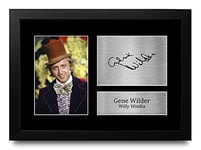 HWC Trading Gene Wilder Gift Signed FRAMED A4 Printed Autograph Willy Wonka Gifts Photo Display