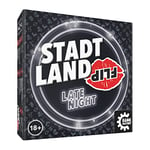 Game Factory 646311 City Land Flip Late Night, Mots Super Rapide pour Adultes, pour 2 à 6 Joueurs à partir de 18 Ans, Jeu de Voyage dans Une boîte en Carton Pratique, Blanc