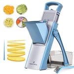 ONCE FOR ALL Mandoline Vegetable Slicer, Veg Chopper with 4 Cutter Modes Adjustable Thicknesses, Slicer, Dicer, Chopper, Julienne, Chip Veggies for Potatoes Carrot Tomato Cucumber