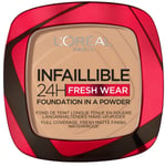 Infaillible 24H Fresh Wear Foundation In A Powder mattande puderfoundation 140 Golden Beige 9g