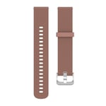 New Watch Straps 18mm Texture Silicone Wrist Strap Watch Band for Fossil Female Sport/Charter HR/Gen 4 Q Venture HR (Black) (Color : Brown)