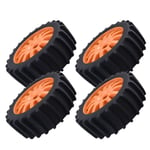 CHHD 4Pcs 1/8 RC Off Road Buggy Snow Sand Paddle Tires Tyre Wheel for HSP HPI Baja,Orange
