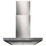 Russell Hobbs Chimney Cooker Hood 60cm T-Shaped Kitchen Extractor Fan in Stainless Steel, 3 Speed Settings & LED Light Extraction & Recirculation Features, 2 x Washable Aluminium Filters RHTCH600B1SS