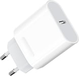 Chargeur Prise Usb C, 25w Embout Chargeur Rapide For Iphone 16 15 14 13 12 11 8 Plus Pro Max X Xs Xr Se Mini Ipad Airpods, Type C Secteur Alimentatio Mural Adaptateur Fast Charger Tete