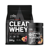 Clear Whey Myseprotein 500 g + Ultimate Intra Workout Karbohydratpulver 720 g