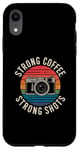 iPhone XR Strong Coffee Strong Shots Retro Camera Photographer Case