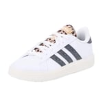 adidas Femme Grand Court 2.0 Shoes Chaussures Basses Non liées au Football, Cloud White/Carbon/Magic Beige, 37 1/3 EU