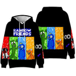 Rainbow Friends Printed Barn Pojke Flickor Luvtröja Dragsko Hood Pullover Sweatshirts Casual Lösa toppar style 2 7-8 Years