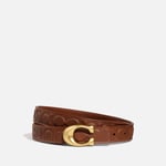 Coach C Logo-Embossed Leather Belt - S