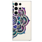 Coque Galaxy S23 ULTRA Mandala fluo rose violet