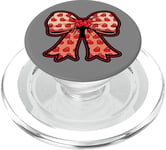 Valentines Day Coquette Bow Cute Heart Ribbon Love Retro PopSockets PopGrip pour MagSafe