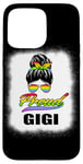 Coque pour iPhone 15 Pro Max Fier Gigi Grandma Messy Bun LGBT Arc-en-ciel LGBTQ Pride