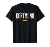 Dortmund Germany Flag and White Text T-Shirt