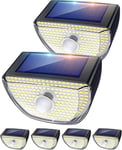 AYCLIF Lampe Solaire Exterieur,200 LED Lampe Solaire Exterieur Detecteur de Mouvement,3 Modes Eclairage Exterieur Solaire, Étanchéité IP65, le Garage, le Jardin, la Clôture et la Porte (6 Pack)