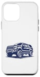 Coque pour iPhone 12 mini #snirt Coque de protection à capuche pour véhicule tout-terrain Motif SUV