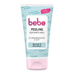 bebe Exfoliant pour peaux délicates (150 g), nettoyage doux du visage avec extrait et parfum d'abricot, nettoyage en profondeur pour peaux normales et mixtes