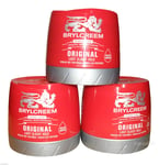 3 x 250ml Brylcreem Brylcream Original Hair Styling Cream