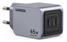 UGREEN Nexode Pro 2xUSB-C PD GaN oplader - 45W - Grå