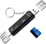 Lecteur De Carte Sd Multifonction 5 En 1, Lecteur De Carte Mémoire Micro Sd/Tf, Adaptateur Micro Sd Vers Usb C Otg Compatible Avec Macbook Pro, Galaxy S21 S22 S23, Pc, Appareils Android Et Plus Encor