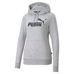 PUMA Femme Logo Hoodie Tr Sweatshirt, Light Gray Heather, M EU