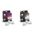 Philips Hue White & Colour Ambiance Smart Spotlight 3 Pack LED [GU10 Spotlight] - 350 Lumens & White Ambiance Smart Spotlight 3 Pack LED [GU10 Spotlight] - 350 Lumens