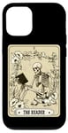 Coque pour iPhone 15 The Reader Carte de tarot squelette gothique sorcière Halloween