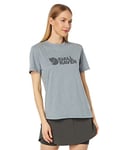 Fjallraven 87146-020-999 Fjällräven Logo Tee W T-Shirt Femme Grey-Melange Taille XXS