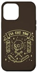 iPhone 12 Pro Max Barber I´ll Cut You Quote Skeleton Hair Salon Hairdresser Case