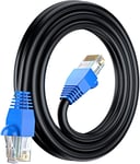 Multi-Cables Cat6 Rj45 10M, À L'Extérieur Utiliser Imperméable - Cca - Direct Burial Ethernet Network Câble - 550 Mhz - 10 Meter[CAB300941]