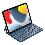 HOU Étui Clavier pour iPad 10e génération, français AZERTY, Clavier Intelligent pour iPad 10-A2696/A2757/A2777, étui de réveil/Veille Automatique pour Clavier Bluetooth, Portable, Angle réglable