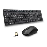 Pack Clavier avec Souris Sans Fil ADVANCE WorkMate Plus Noir