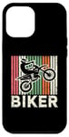 Coque pour iPhone 15 Pro Max Retro Biker Motocross Dirt Bike Rider Moto Biker