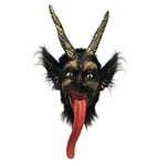 Horn Devil Demon Latex Mask Realistinen Krampus Demon Mask Joulupuku Päähineet Juhla kamala rekvisiitta