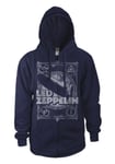 Navy Blue Led Zeppelin Jimmy Page Official Hoodie Hooded Top