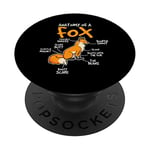 Kids Fox Gift Fox Stuff Anatomy Of A Fox PopSockets PopGrip: Swappable Grip for Phones & Tablets