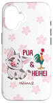 iPhone 16 Disney Moana 2 Pua & Hei Hei Best Duo Cute Floral Logo Case