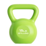 (15lb/6.8kg Green)Kettlebell Weights Strength Training Wide Handle FL